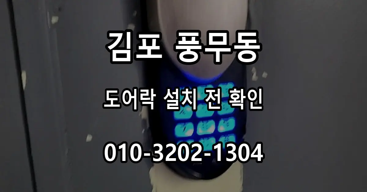풍무동 도어락 설치 전 확인할 문 규격과 기존 타공 흔적