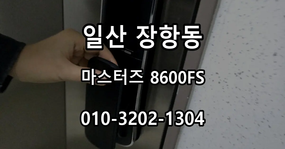 장항동 마스터즈 8600FS 푸시풀 지문인식 도어락 설치