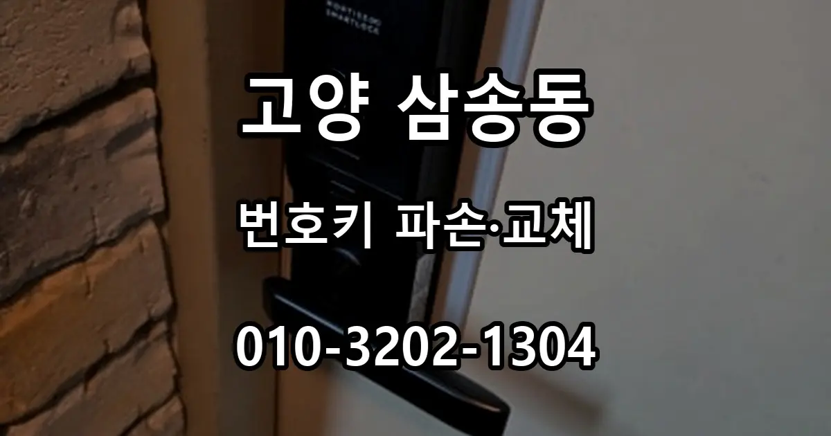 삼송동 파손된 번호키, 마스터즈 5500S 무타공 교체