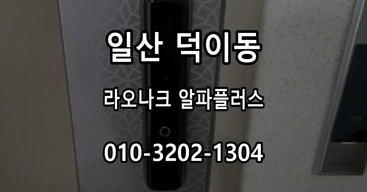 덕이동 라오나크 알파플러스 도어락 교체, 터치키 등록
