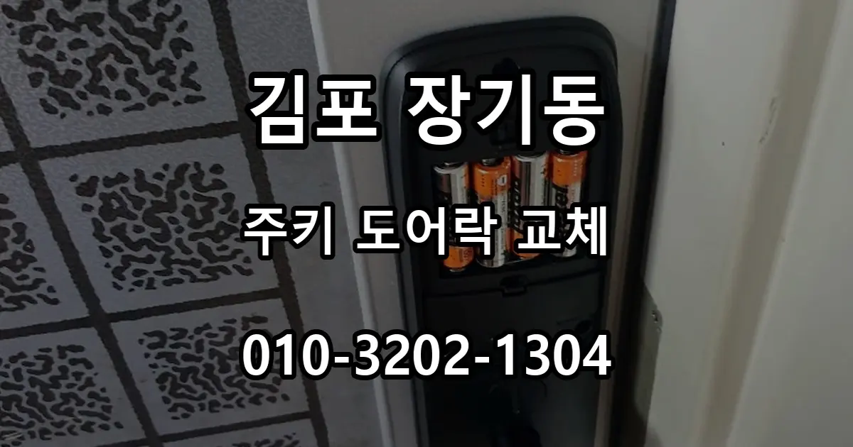 장기동 도어락 설치, 단종된 번호키를 주키 타입으로 교체한 사례