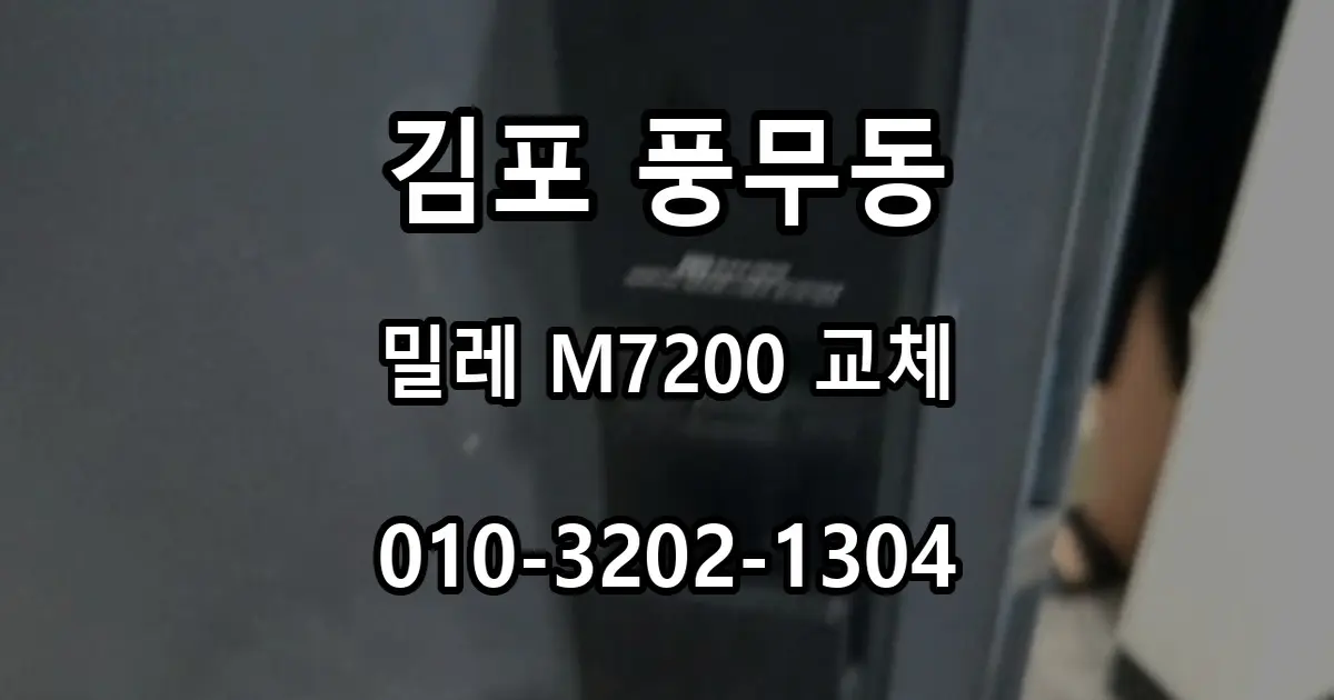 풍무동 도어락 오작동, 밀레 M7200 푸시풀 교체