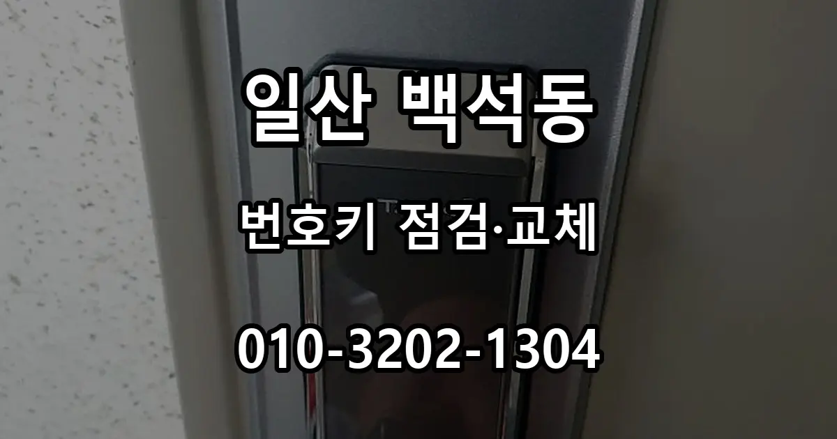 백석동 도어락 교체, 번호키 작동이 불안정할 때 점검 기준