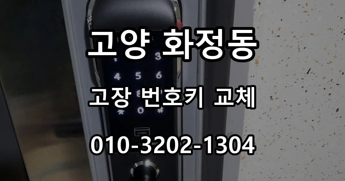고양 화정동 열쇠 번호키 고장, 모티스 불량 미니주키 교체