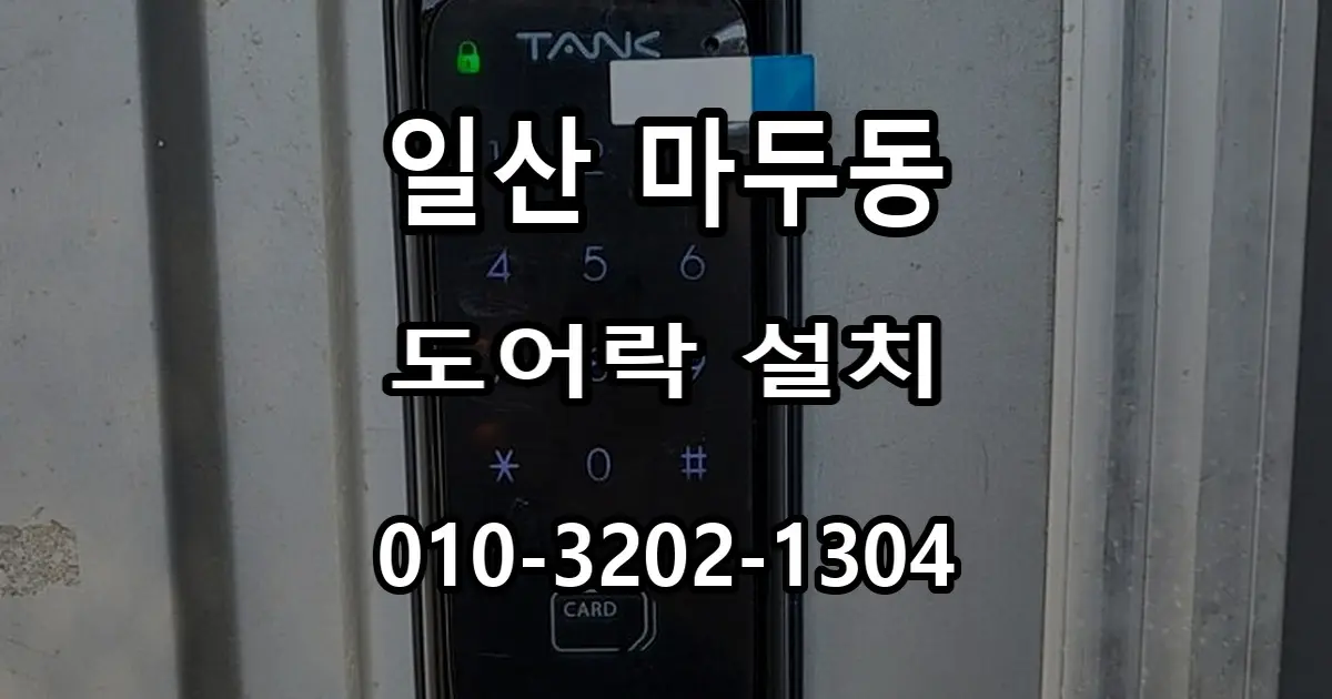 마두동 도어락 설치, 문 구조에 맞는 제품 선택 기준