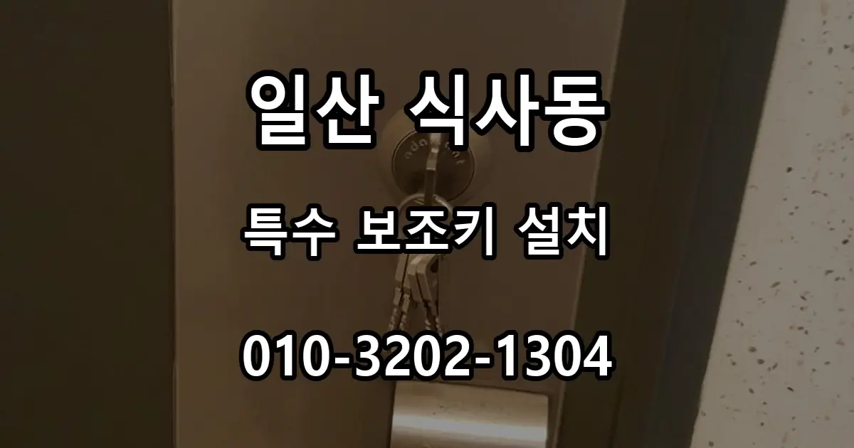 식사동 자이아파트 도어락, 주키에 특수 보조키를 추가한 이유