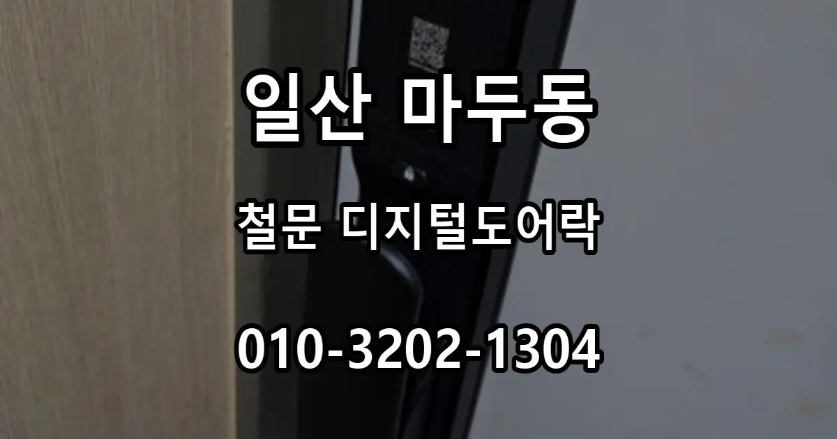 마두동 철문 디지털도어락 교체, 마스터즈 8600FS 시공