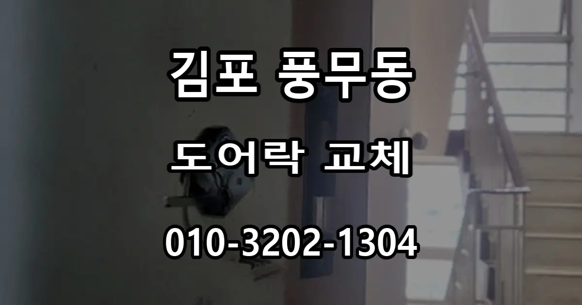 풍무동 임차주택 도어락 교체, 무타공 손잡이 일체형을 선택한 이유