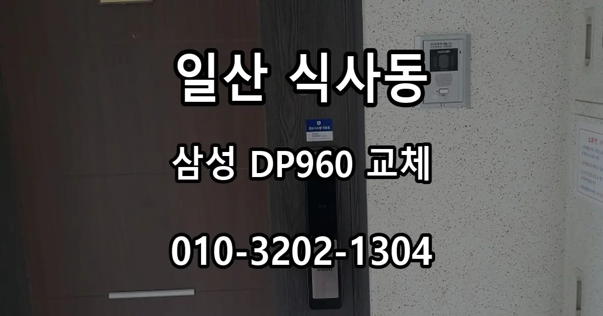 식사동 도어락 교체, 삼성 DP960 지문인식 푸시풀로 바꾼 이유