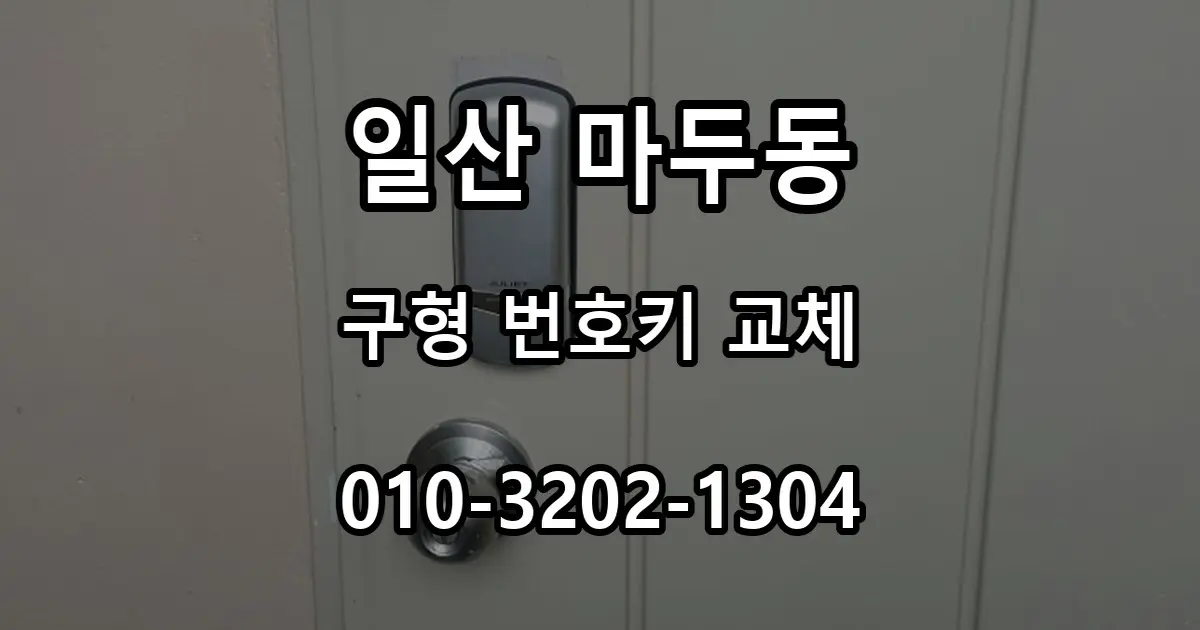 마두동 강촌마을 도어락 교체, 세로형 구형 번호키를 바꾼 이유