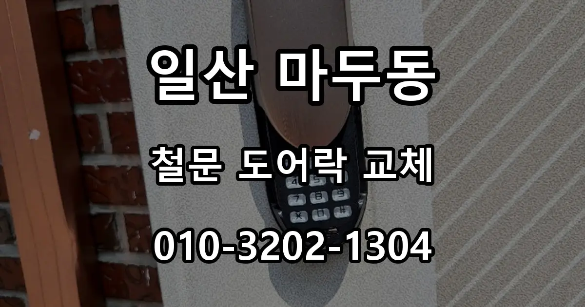 일산 마두동 열쇠 철문 도어락 고장, 유니코 번호키 교체