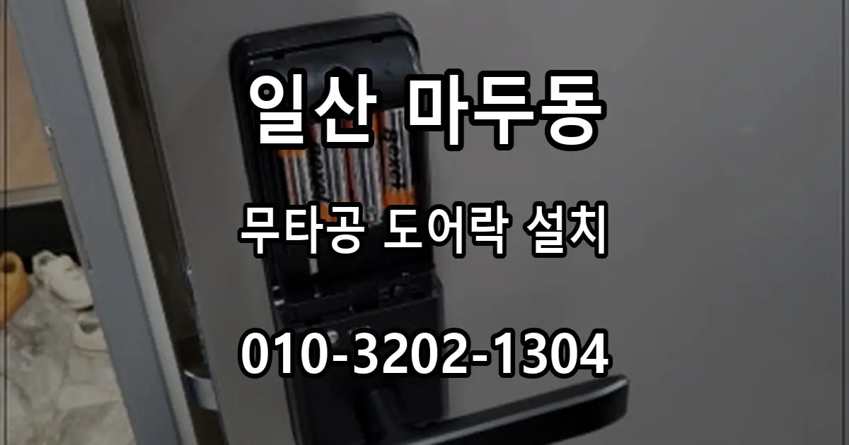 마두동 빌라 이사 도어락 설치, 무타공 제품을 선택한 이유