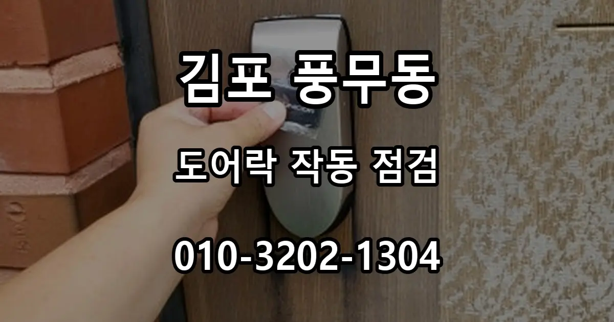 풍무동 도어락 설치 후 잠금과 비밀번호 작동 점검