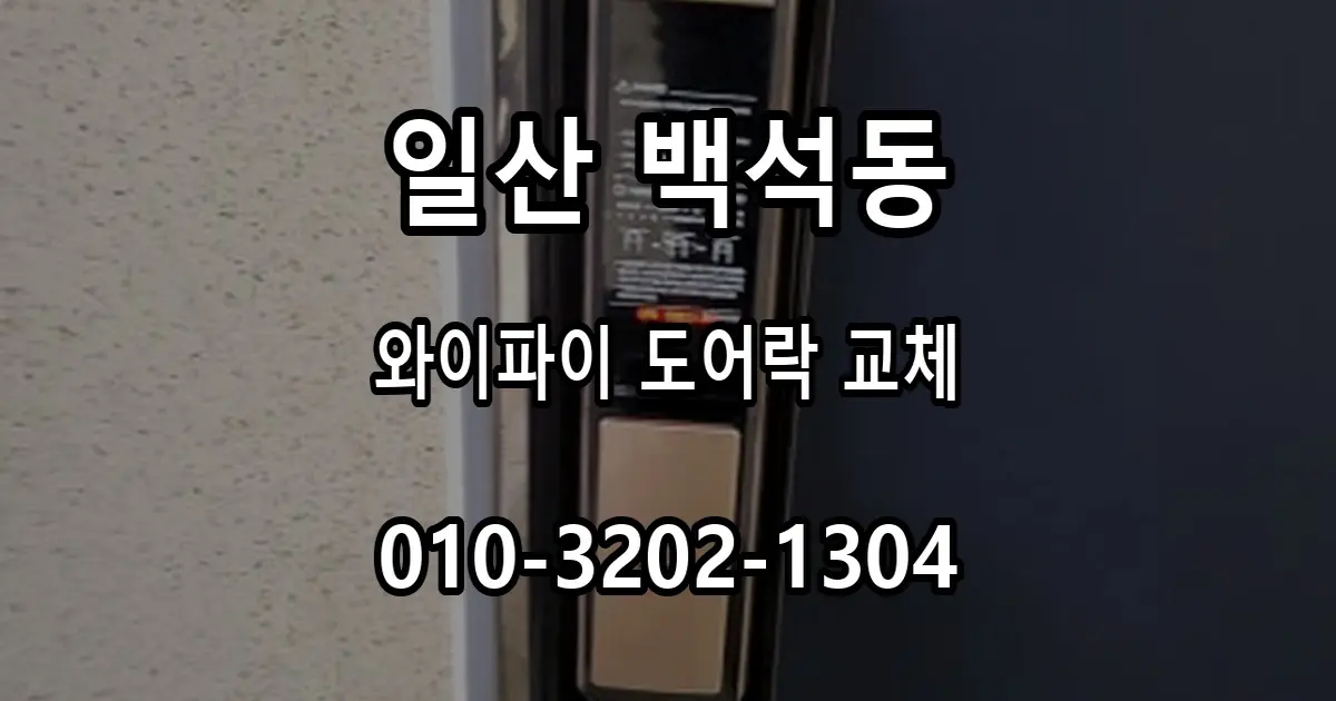 백석동 아파트 도어락 교체, 와이파이 일체형 스마트 제품을 선택한 이유