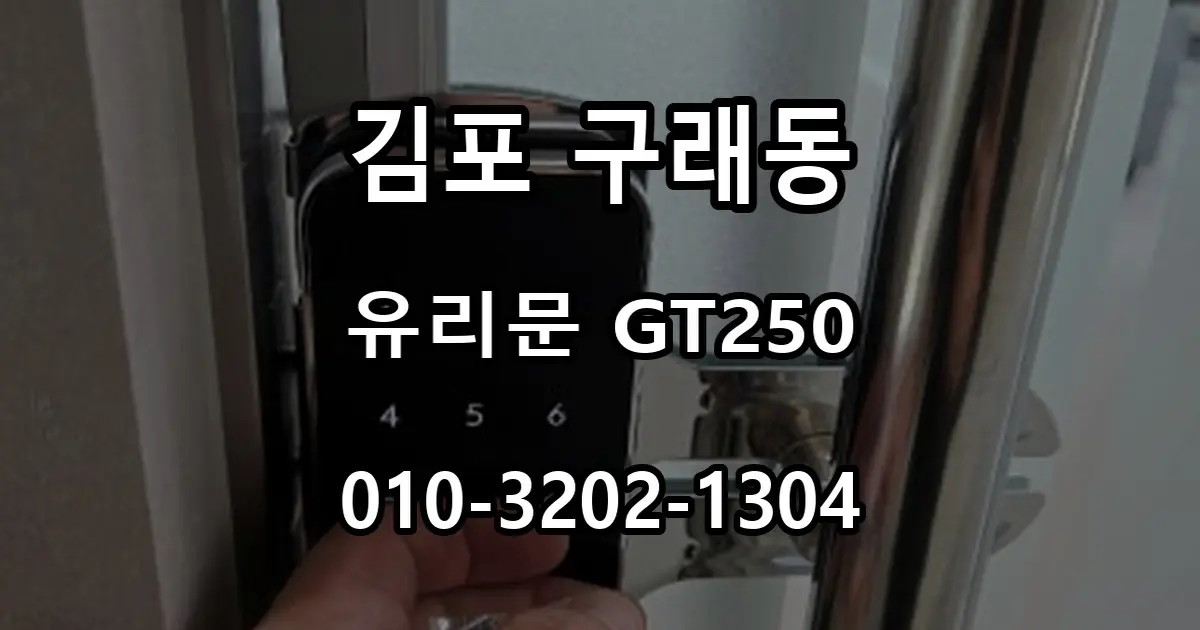 구래동 유리문 도어락 설치, 매장 출입문에 GT250 시공