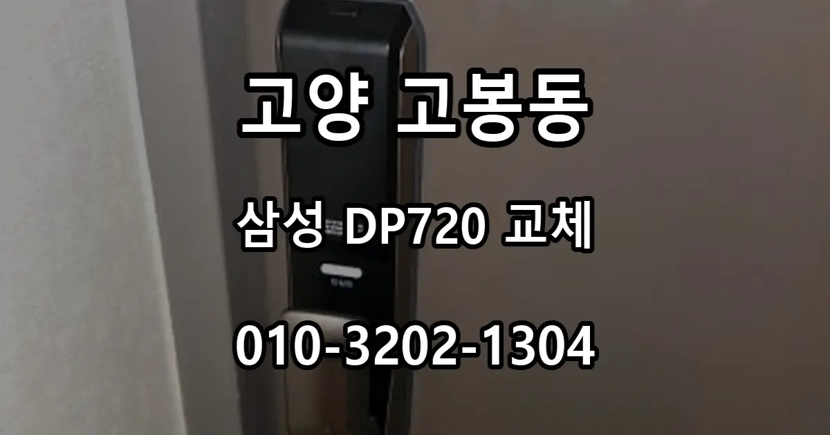 고봉동 철문 도어락, 삼성 DP720 푸시풀 교체