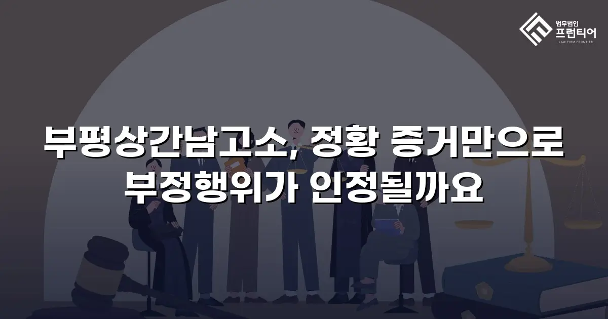 부평상간남고소, 정황 증거만으로 부정행위가 인정될까요