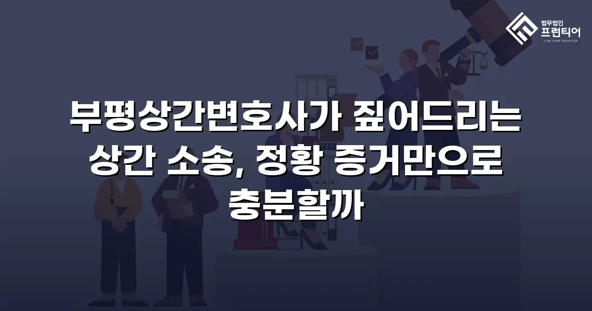 부평상간변호사가 짚어드리는 상간 소송, 정황 증거만으로 충분할까