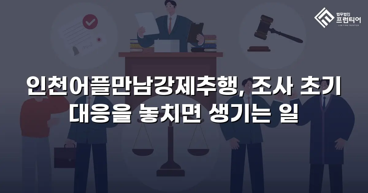 인천어플만남강제추행, 조사 초기 대응을 놓치면 생기는 일