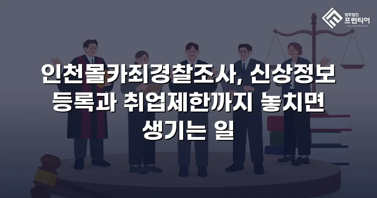 인천몰카죄경찰조사, 신상정보 등록과 취업제한까지 놓치면 생기는 일
