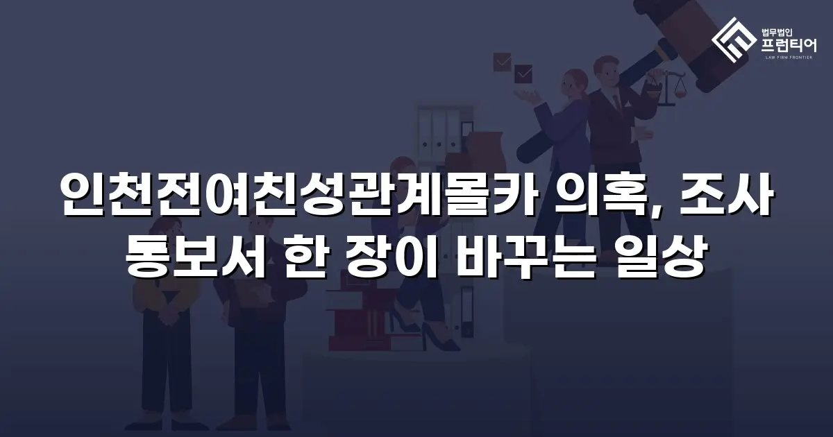 인천전여친성관계몰카 의혹, 조사 통보서 한 장이 바꾸는 일상