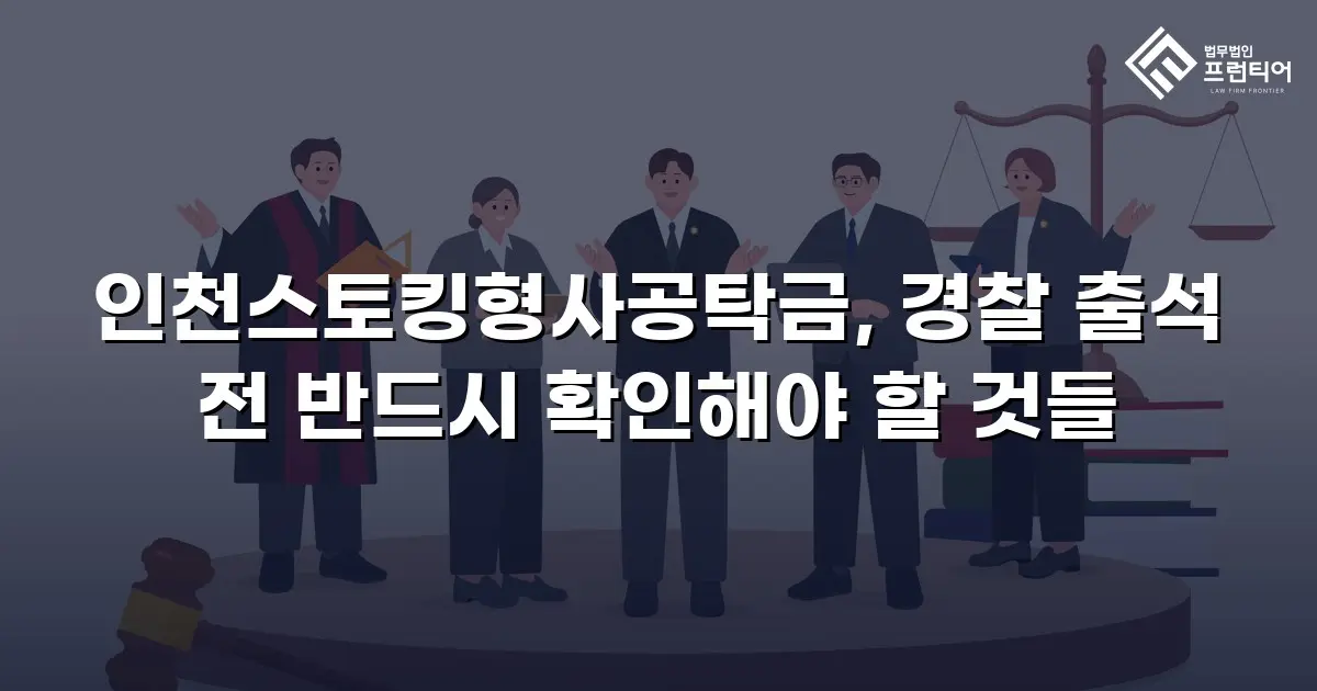 인천스토킹형사공탁금, 경찰 출석 전 반드시 확인해야 할 것들