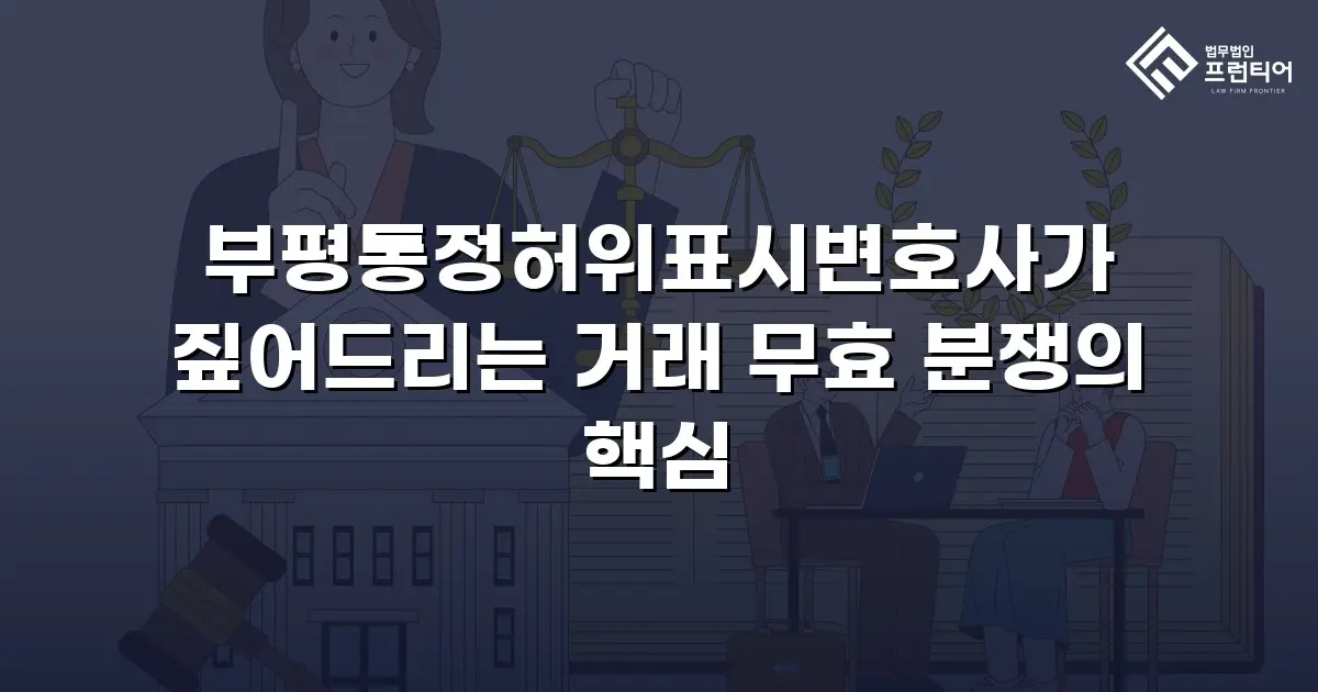 부평통정허위표시변호사가 짚어드리는 거래 무효 분쟁의 핵심