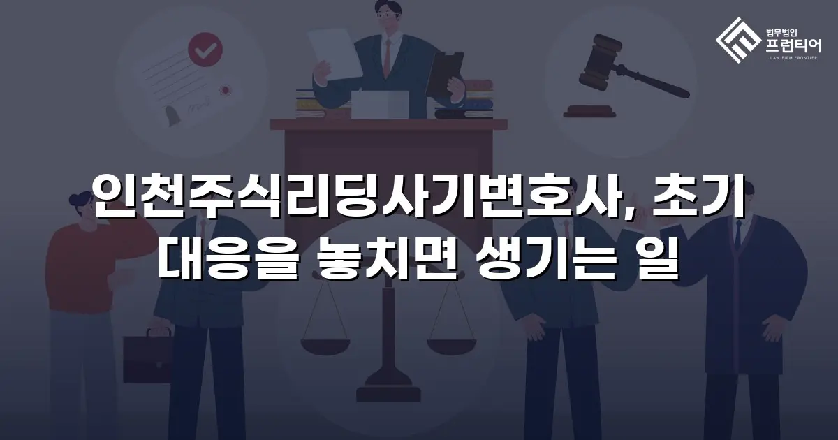 인천주식리딩사기변호사, 초기 대응을 놓치면 생기는 일