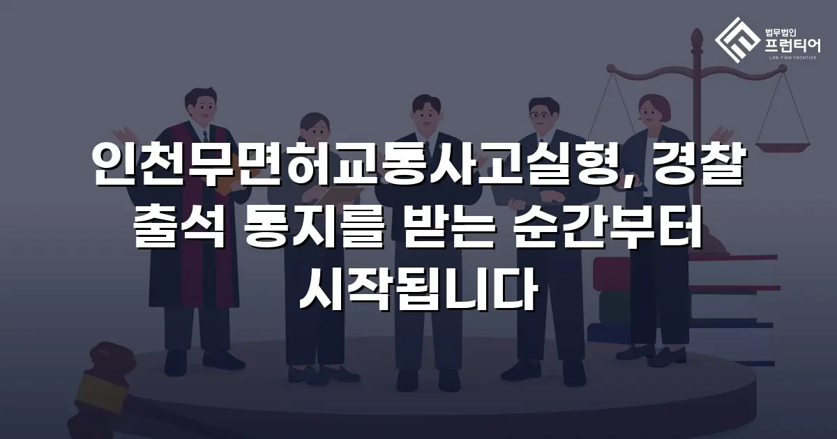 인천무면허교통사고실형, 경찰 출석 통지를 받는 순간부터 시작됩니다