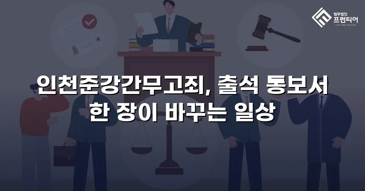 인천준강간무고죄, 출석 통보서 한 장이 바꾸는 일상