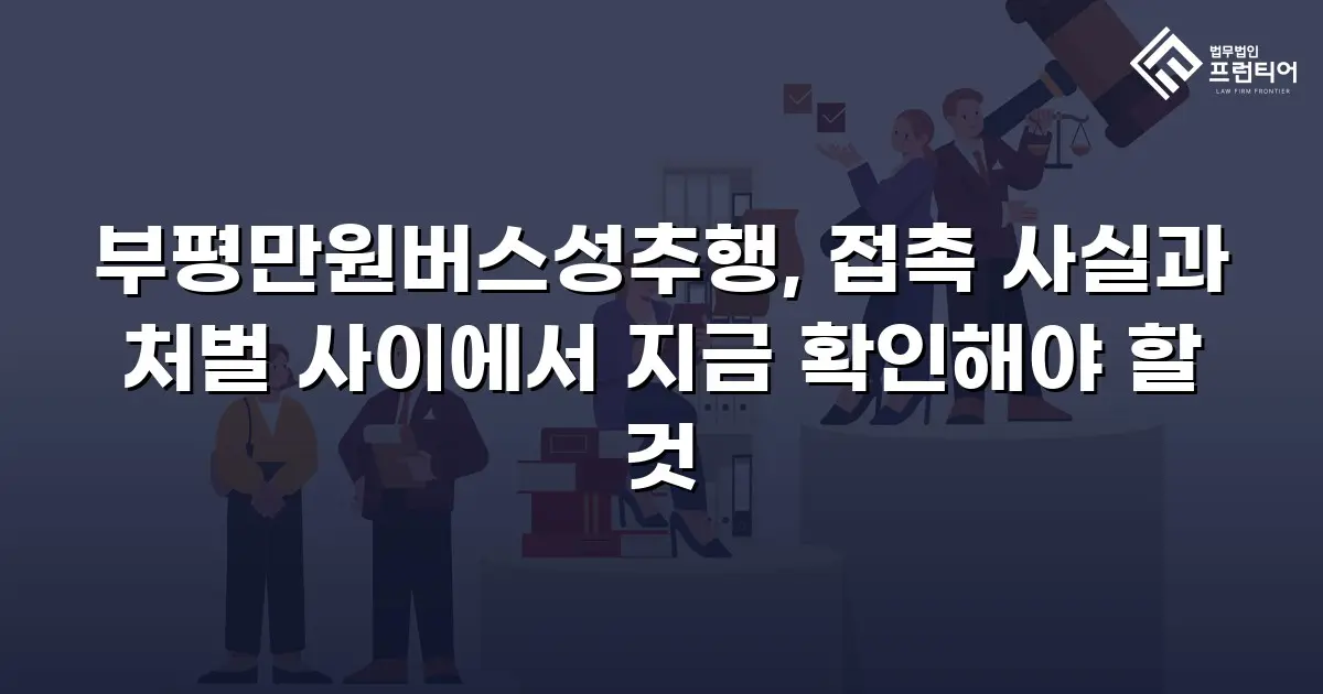 부평만원버스성추행, 접촉 사실과 처벌 사이에서 지금 확인해야 할 것
