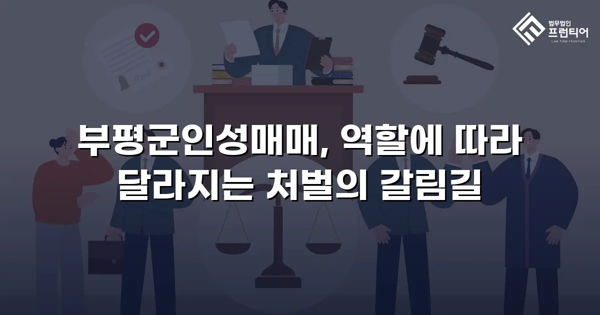 부평군인성매매, 역할에 따라 달라지는 처벌의 갈림길