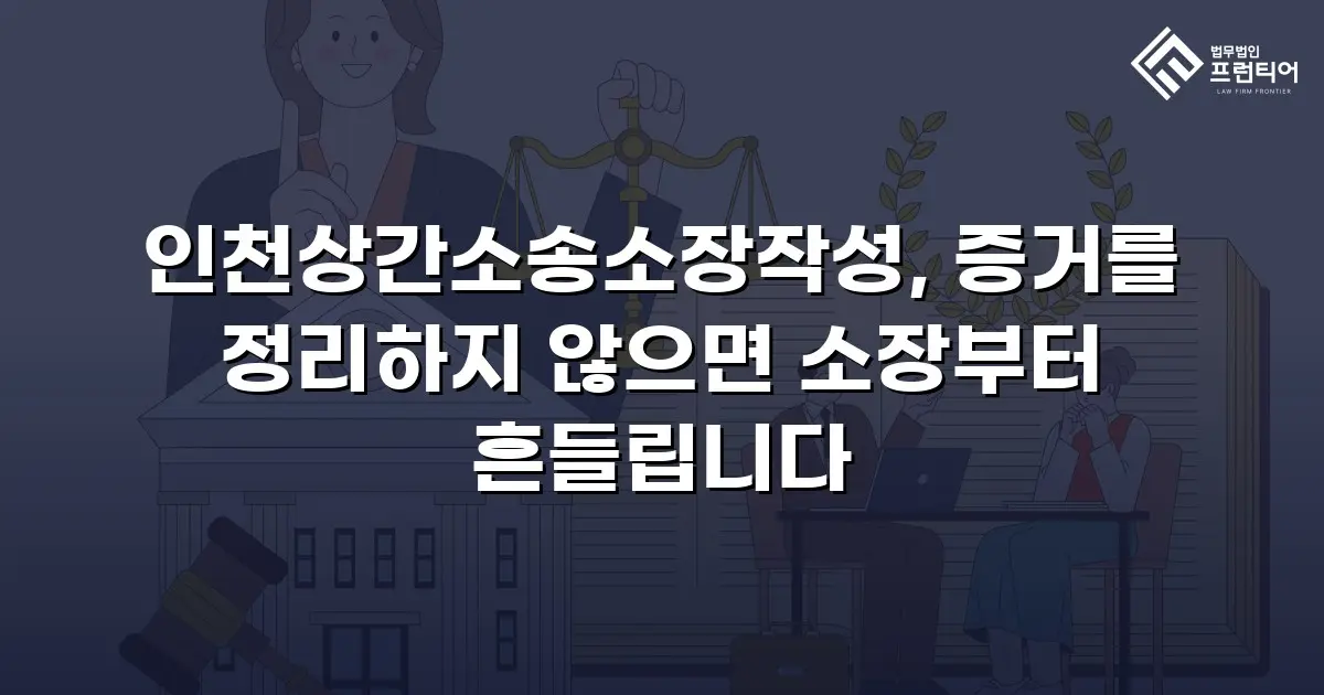 인천상간소송소장작성, 증거를 정리하지 않으면 소장부터 흔들립니다