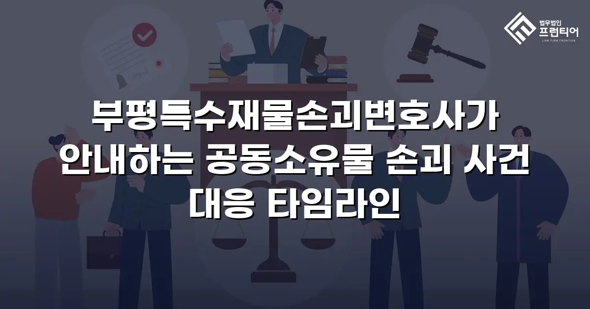부평특수재물손괴변호사가 안내하는 공동소유물 손괴 사건 대응 타임라인