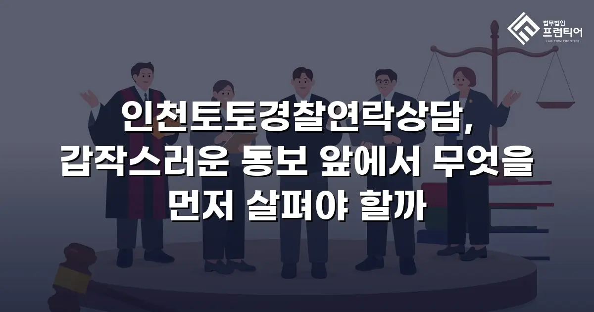 인천토토경찰연락상담, 갑작스러운 통보 앞에서 무엇을 먼저 살펴야 할까