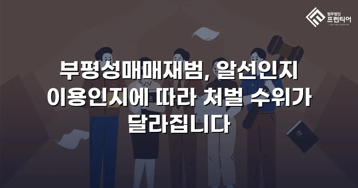 부평성매매재범, 알선인지 이용인지에 따라 처벌 수위가 달라집니다