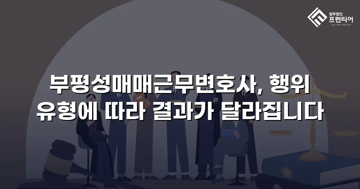 부평성매매근무변호사, 행위 유형에 따라 결과가 달라집니다