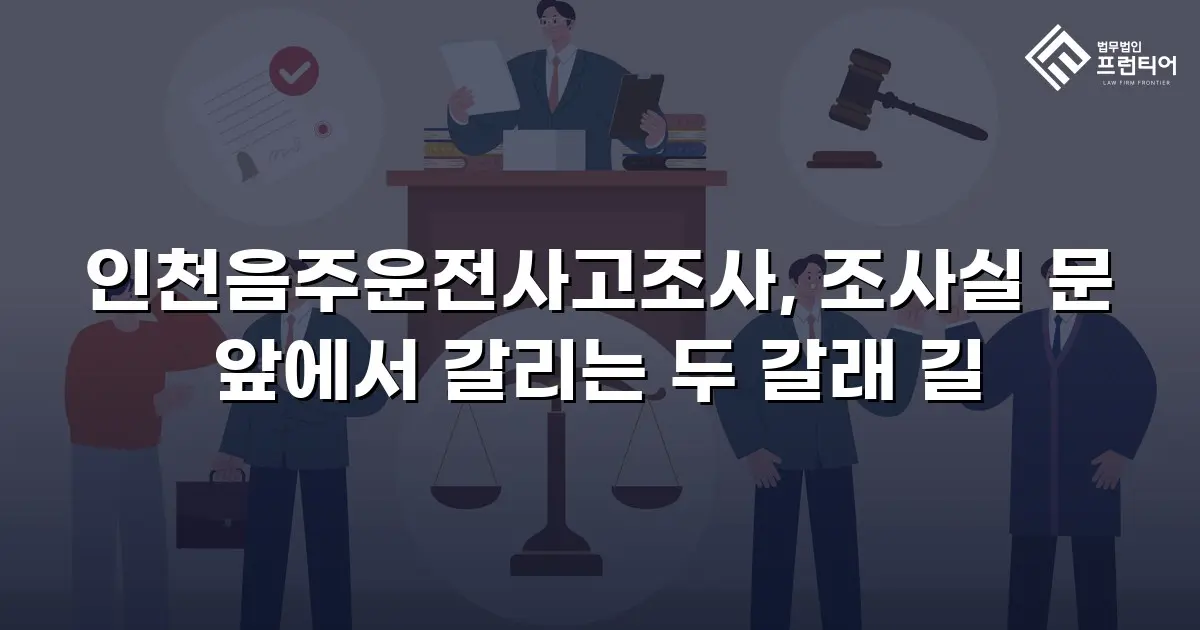 인천음주운전사고조사, 조사실 문 앞에서 갈리는 두 갈래 길