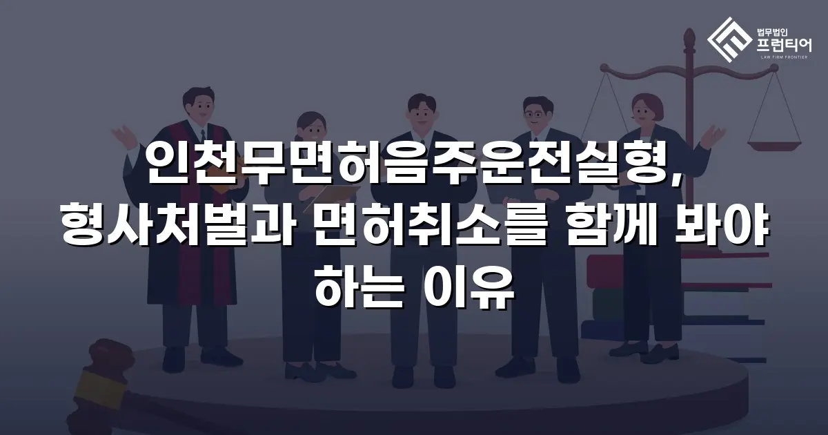 인천무면허음주운전실형, 형사처벌과 면허취소를 함께 봐야 하는 이유