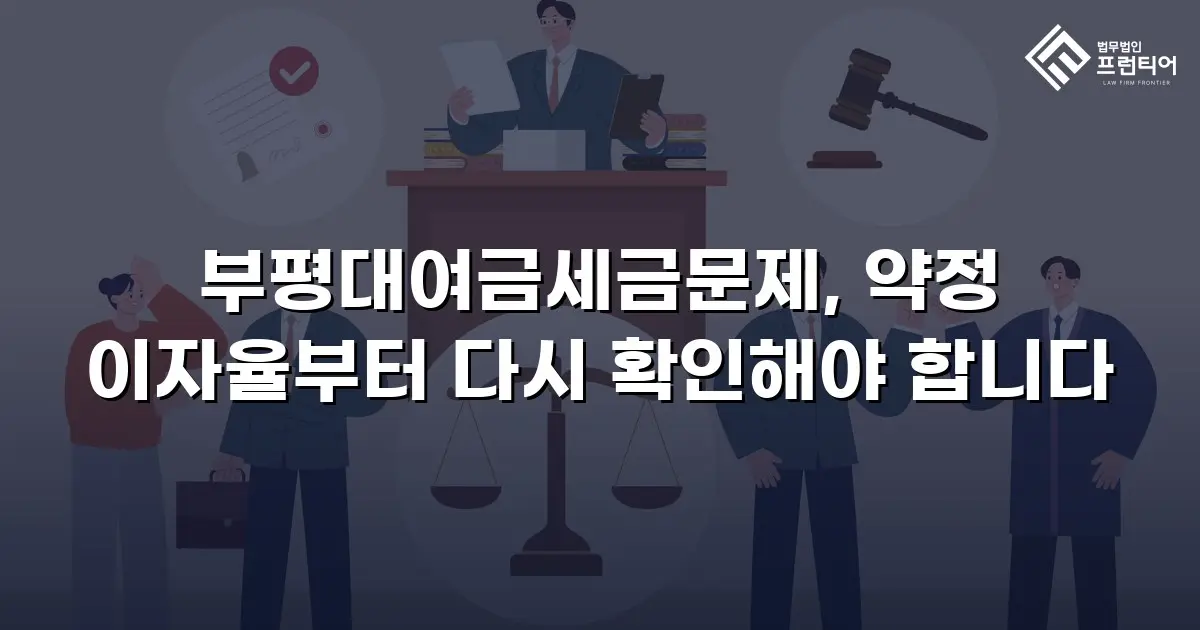 부평대여금세금문제, 약정 이자율부터 다시 확인해야 합니다