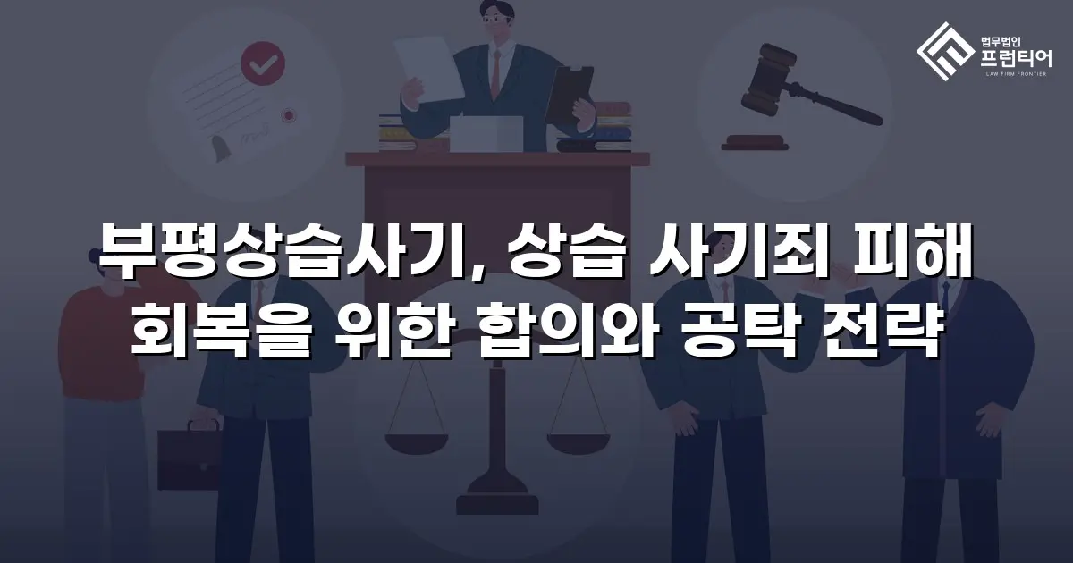부평상습사기, 상습 사기죄 피해 회복을 위한 합의와 공탁 전략