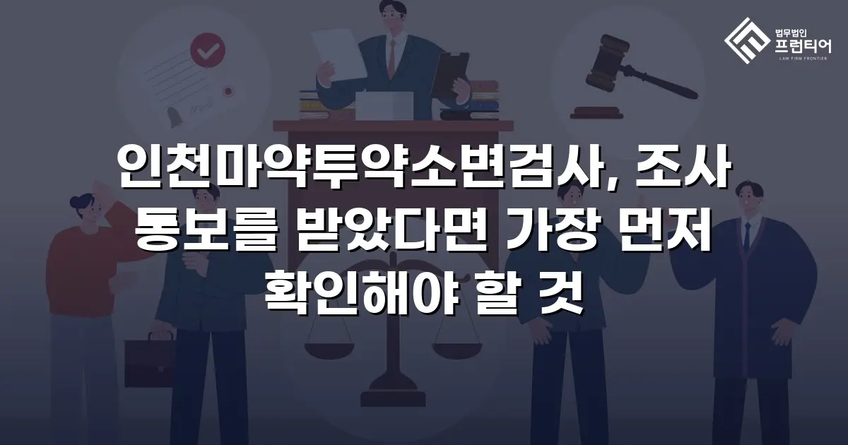 인천마약투약소변검사, 조사 통보를 받았다면 가장 먼저 확인해야 할 것