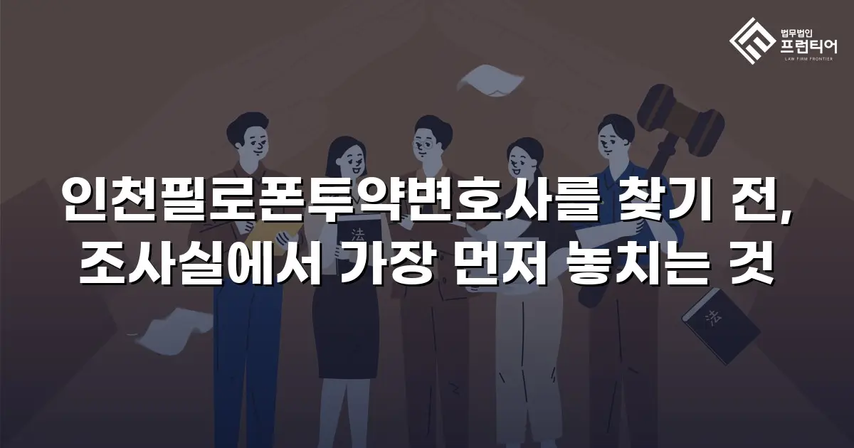 인천필로폰투약변호사를 찾기 전, 조사실에서 가장 먼저 놓치는 것