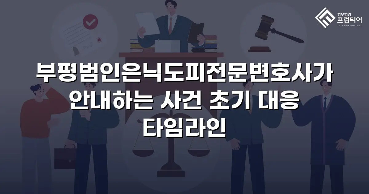 부평범인은닉도피전문변호사가 안내하는 사건 초기 대응 타임라인