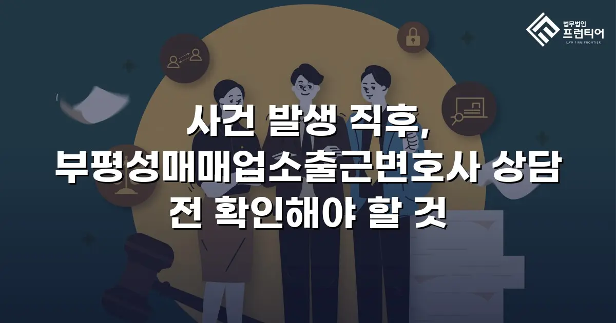 사건 발생 직후, 부평성매매업소출근변호사 상담 전 확인해야 할 것