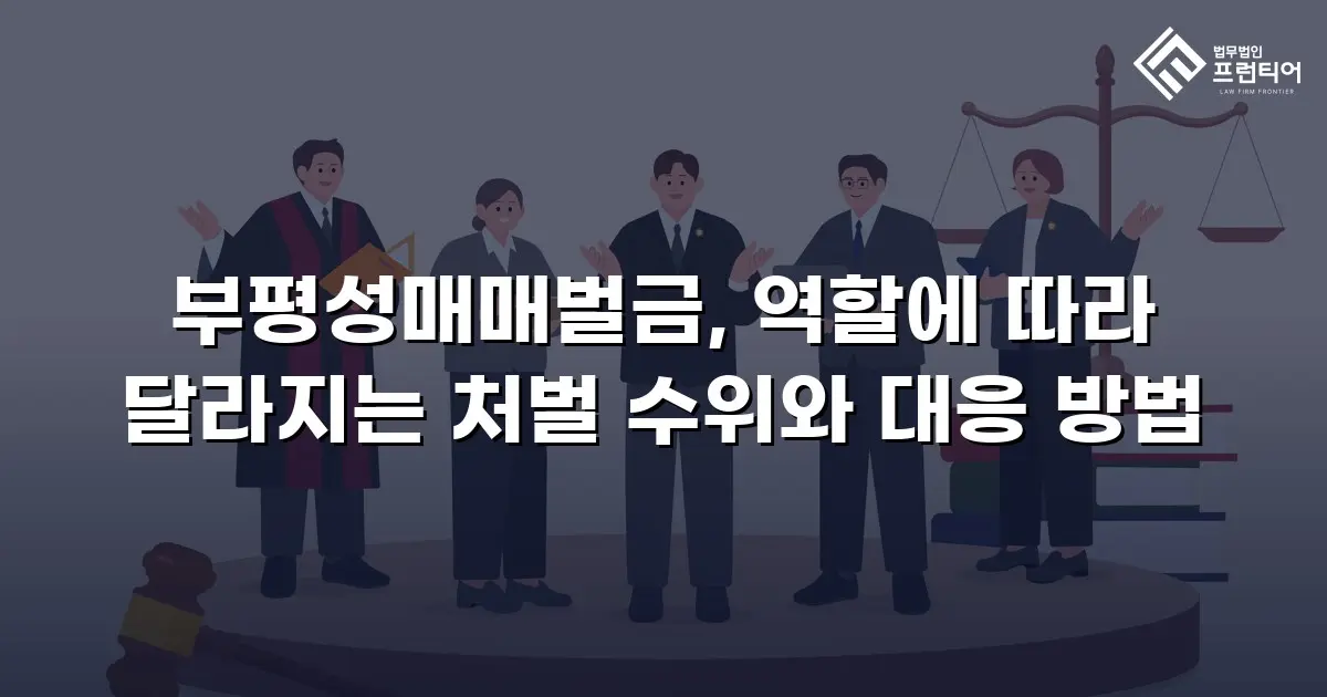 부평성매매벌금, 역할에 따라 달라지는 처벌 수위와 대응 방법