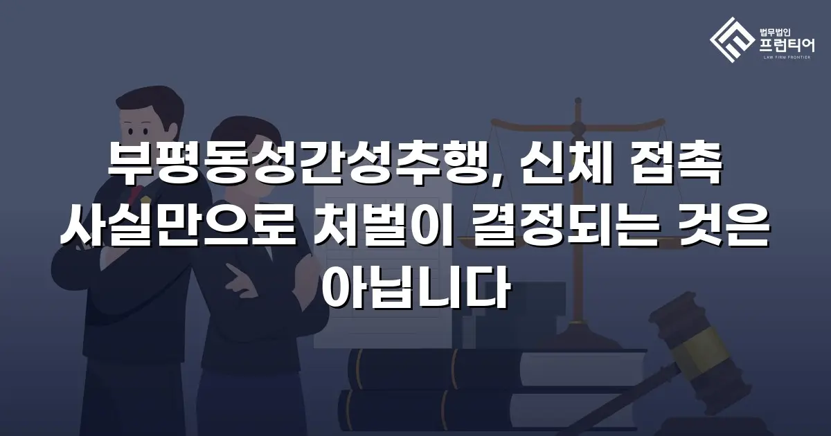 부평동성간성추행, 신체 접촉 사실만으로 처벌이 결정되는 것은 아닙니다