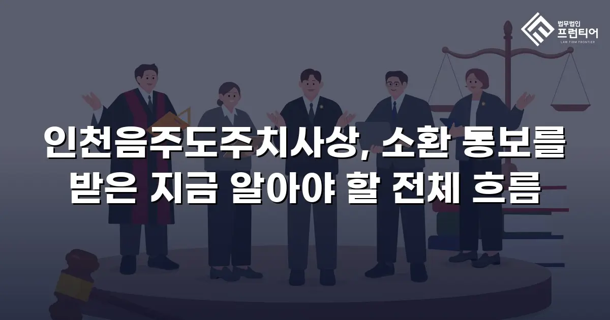 인천음주도주치사상, 소환 통보를 받은 지금 알아야 할 전체 흐름