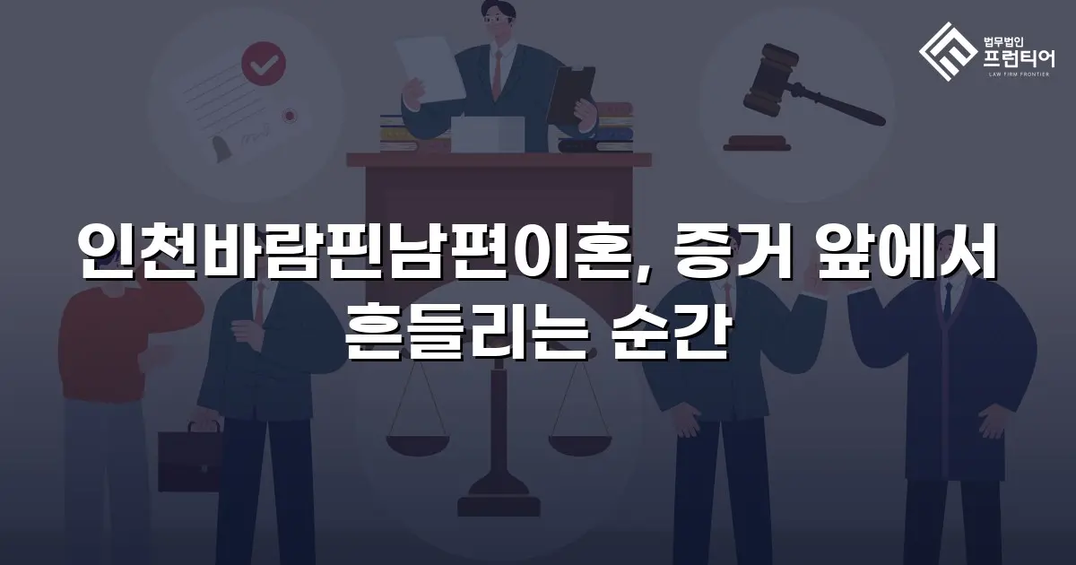 인천바람핀남편이혼, 증거 앞에서 흔들리는 순간