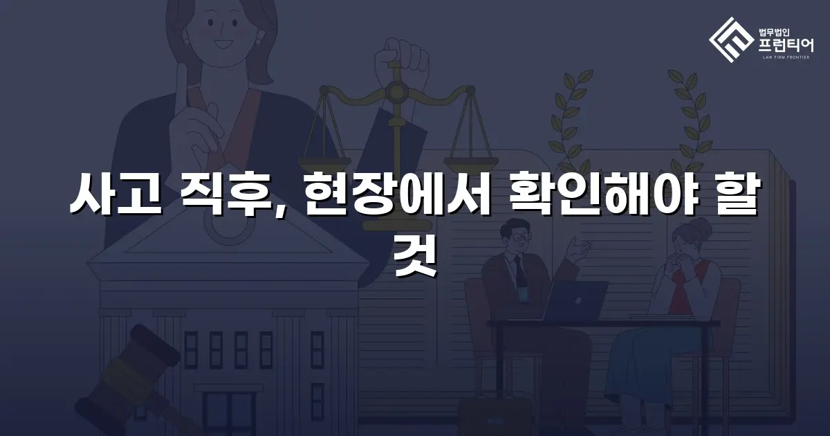 사고 직후, 현장에서 확인해야 할 것